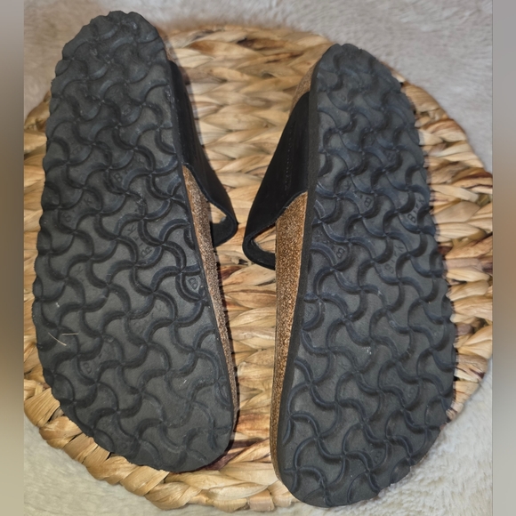 Birkenstock Gizeh Black Leather Thong Sandals size 37 6.5 barely worn - Picture 7 of 8